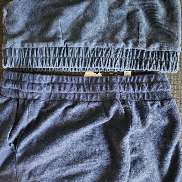 Fabletics Sweatshort / Bra Set- Blue Size S SHORTS NWT - Picture 4 of 8